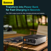 BASEUS 2 w 1 urządzenie do uruchamiania awaryjnego samochodu Power Bank przenośna sprężarka powietrza pompka inflatora elektrownia 1000A rozrusznik akumulatora Auto Booster 6